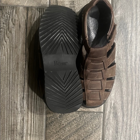 Bass Brown Leather fisherman Sandals main image 4